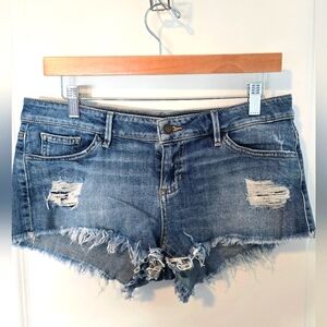 EUC Guess Distressed Jean Short Shorts